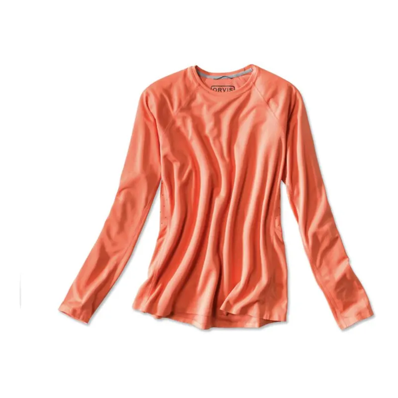 Orvis Men’s Pro Sun Crew Blaze Orange – Pullover Meilleur Choix