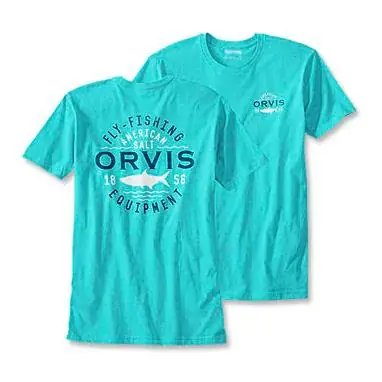 Livraison Express Orvis American Salt Short-Sleeved Blue – T-shirt