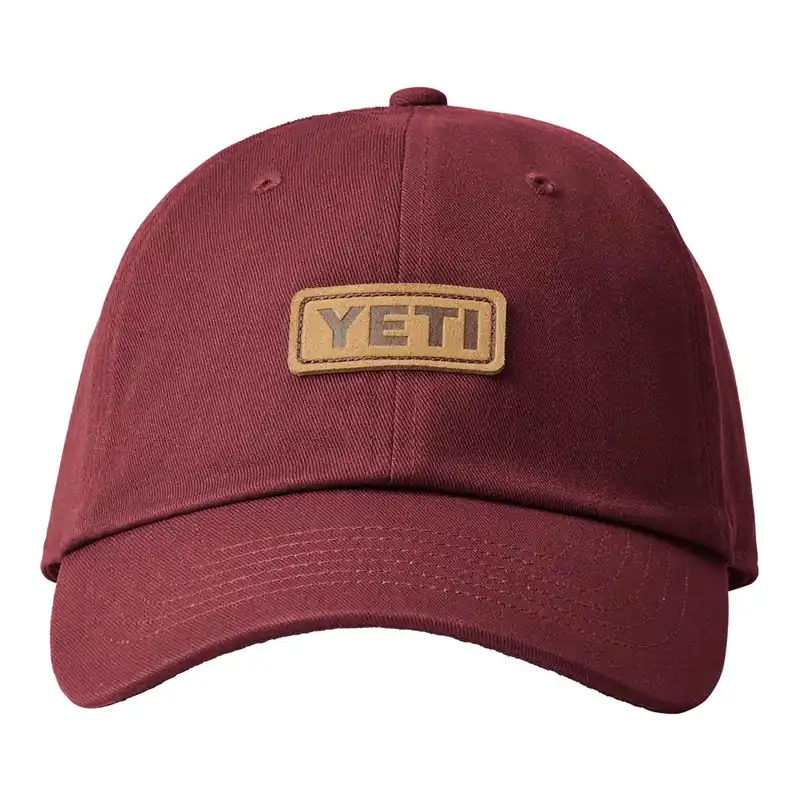 YETI Leather Logo Badge 6 Panel Soft Crown – Casquette Dernier Modèle