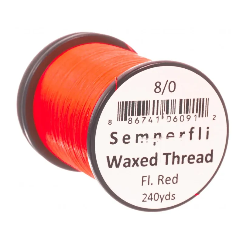 Semperfli Waxed Thread – Fl. Red – Soie de montage Marque