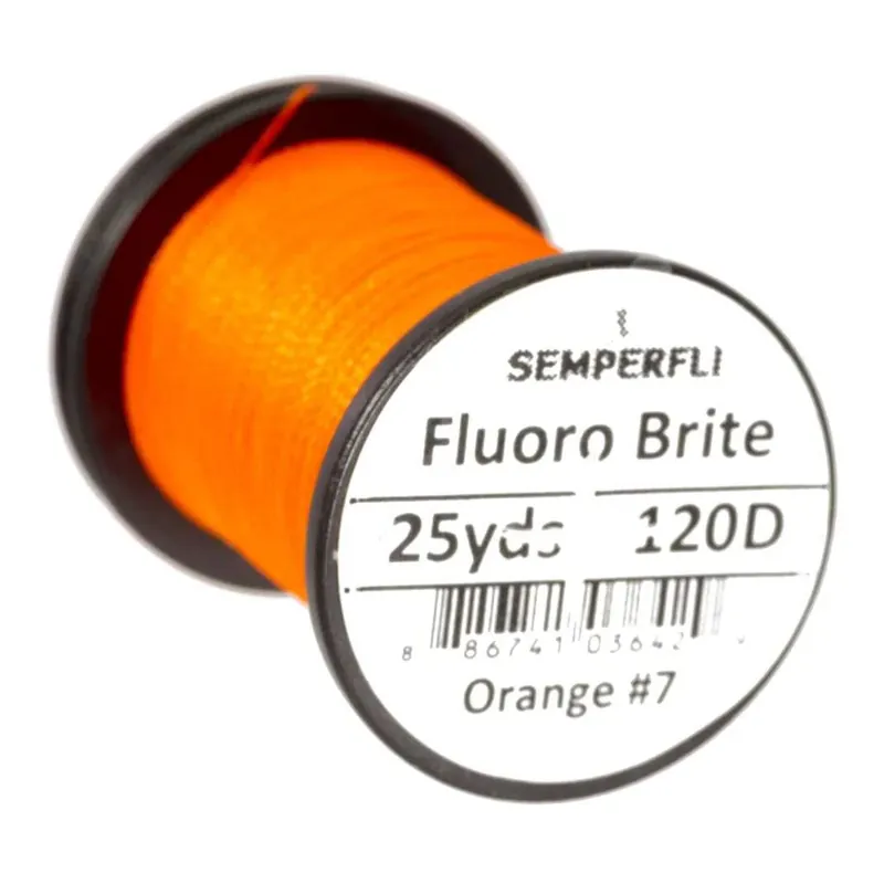 Expédition Rapide Semperfli Fluoro Brite - Orange - Soie de montage