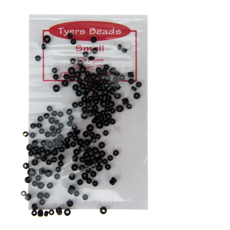 Hareline Dubbin Tyers Glass Beads - Op. Black - Têtes verre Prix Bas