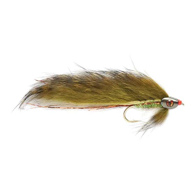Prix Cassé Fulling Mill Zonker Skullhead - Olive - Streamer