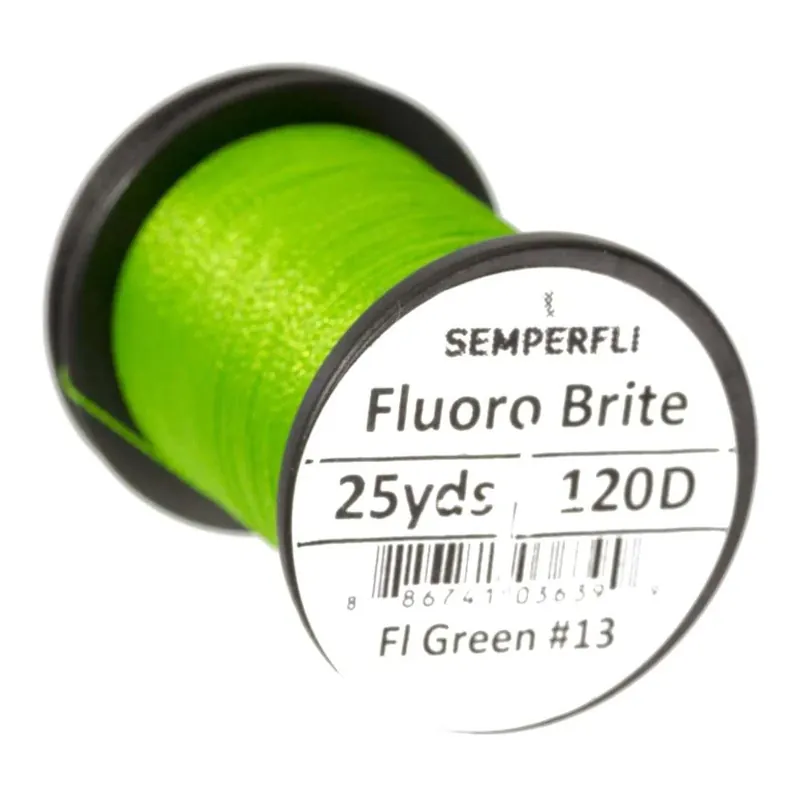 Satisfait Ou Remboursé Semperfli Fluoro Brite - Fl Green - Soie de montage