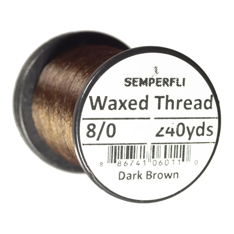 Offre Limitée Semperfli Waxed Thread – Dark Brown – Soie de montage