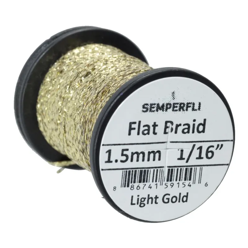 Prix Choc Semperfli Flat Braid 1,5 mm – Light Gold