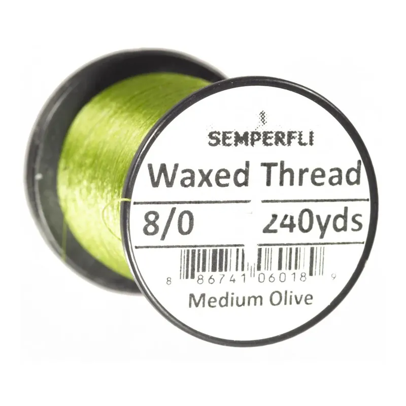 Nouvel Arrivage Semperfli Waxed Thread – Medium Olive – Soie de montage
