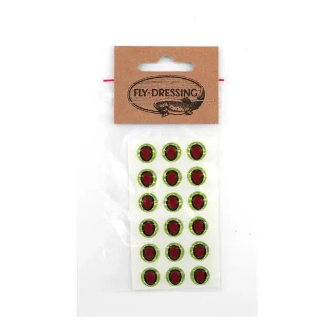 Meilleure Vente Fly-Dressing Bauer Epoxy Eyes Oval - Black / Chartreuse - Yeux