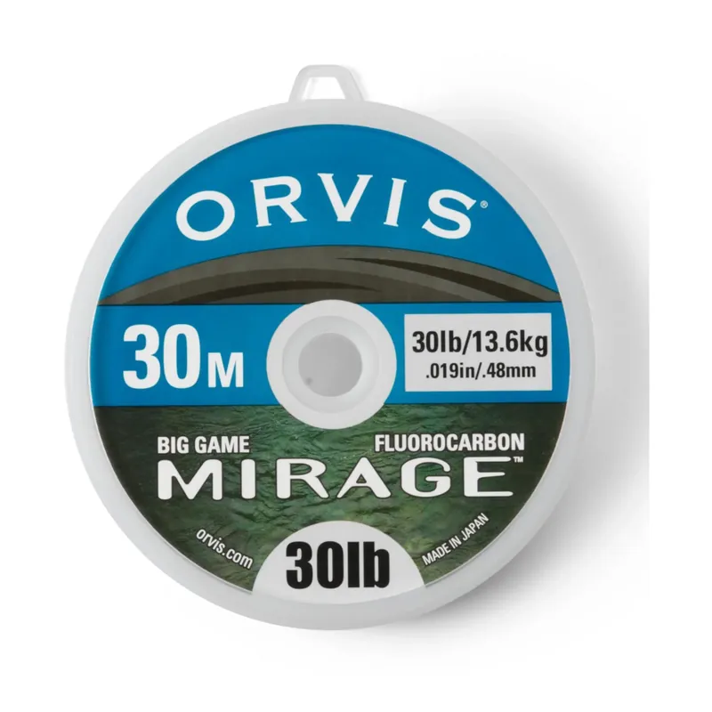 Orvis Mirage Big Game Fluorocarbon Tippet 30m - Matériel bas de ligne Certifié