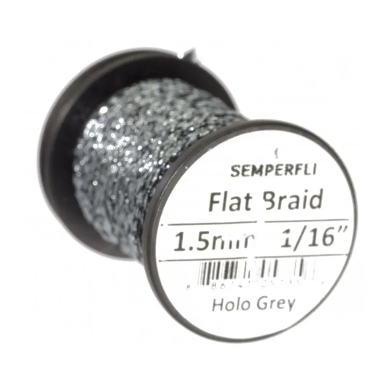 Affaire À Saisir Semperfli Flat Braid 1,5 mm – Holo Grey