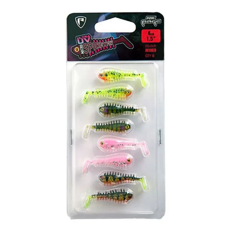 FOX Rage Ultra UV Micro Spikey Fry Mixed Colours - Leurre souple Usine Directe