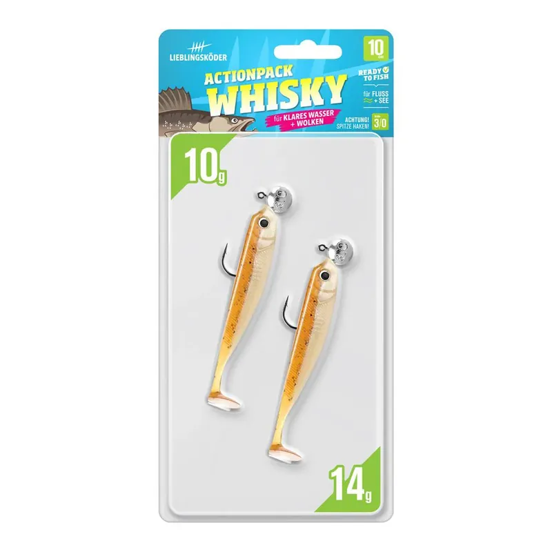Quantité Limitée Lieblingsköder Actionpack Whisky - Leurres souples montés