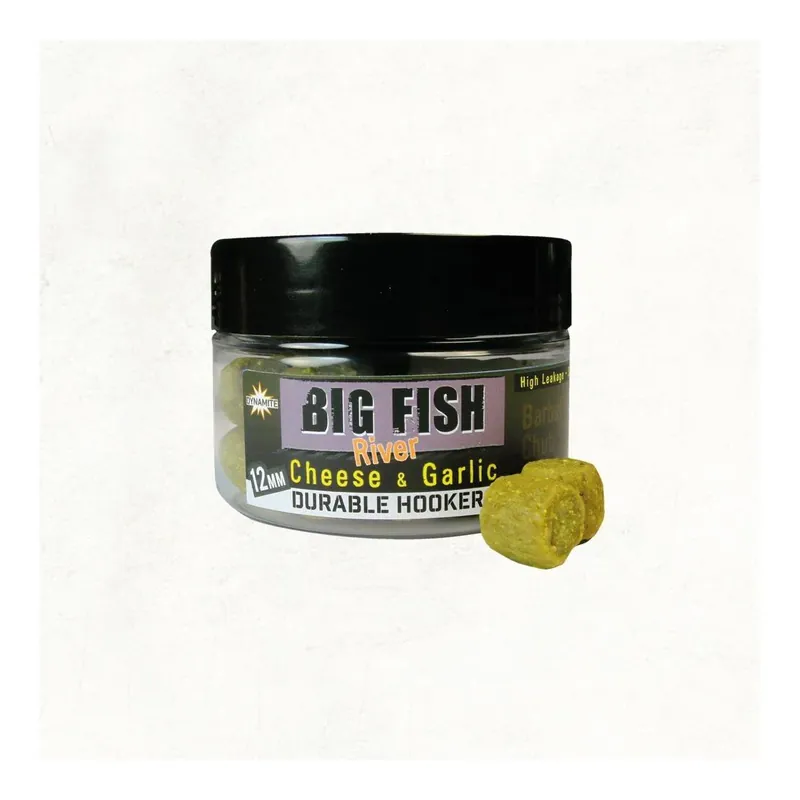 Prix Promo Dynamite Baits Big Fish River Durable Hookers Cheese & Garlic - Hakenköder