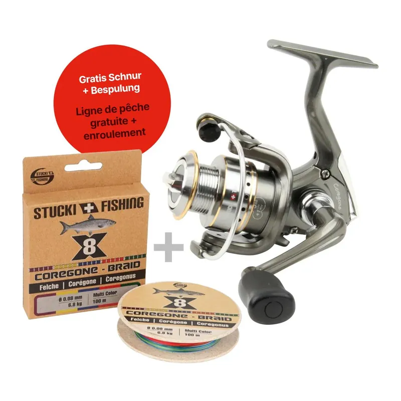 Stucki Fishing Coregone Stationärrolle - Bespult Promotion