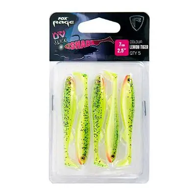 Must-Have FOX Rage Ultra UV Slick Shad Lemon Tiger - Leurre souple