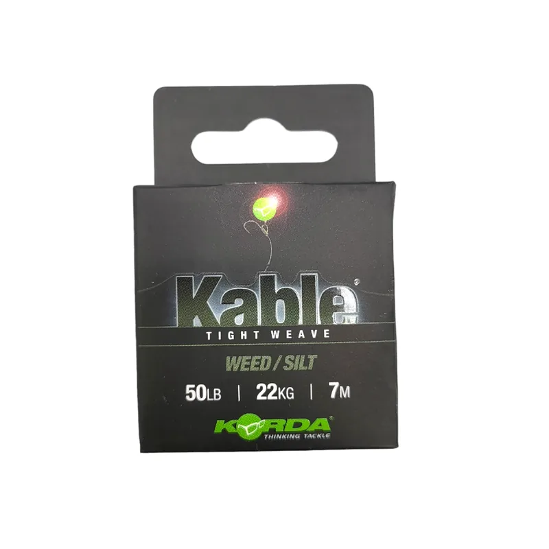 Commande En Gros Leadcore Korda Kable Tight Weave Weed/Silt 7m