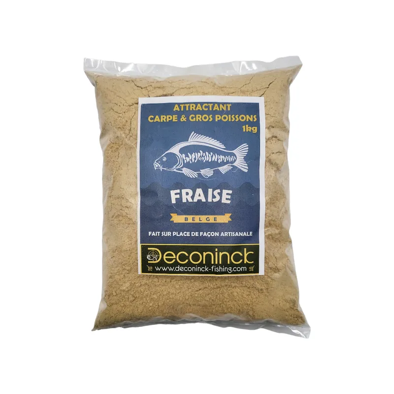 Prix Promo Attractant Carpe & Gros Poissons Fraise Deconinck 1kg