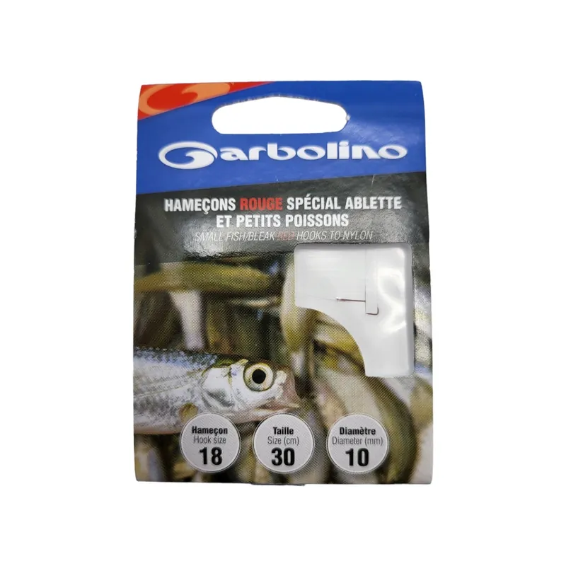 Haute Qualité Hameçons Garbolino Rouge Spécial Ablette et Petits Poissons