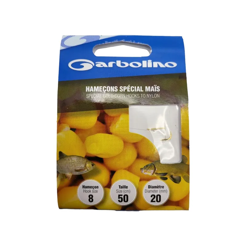Hameçons Garbolino Dorés Renversés Spécial Maïs Vente Flash