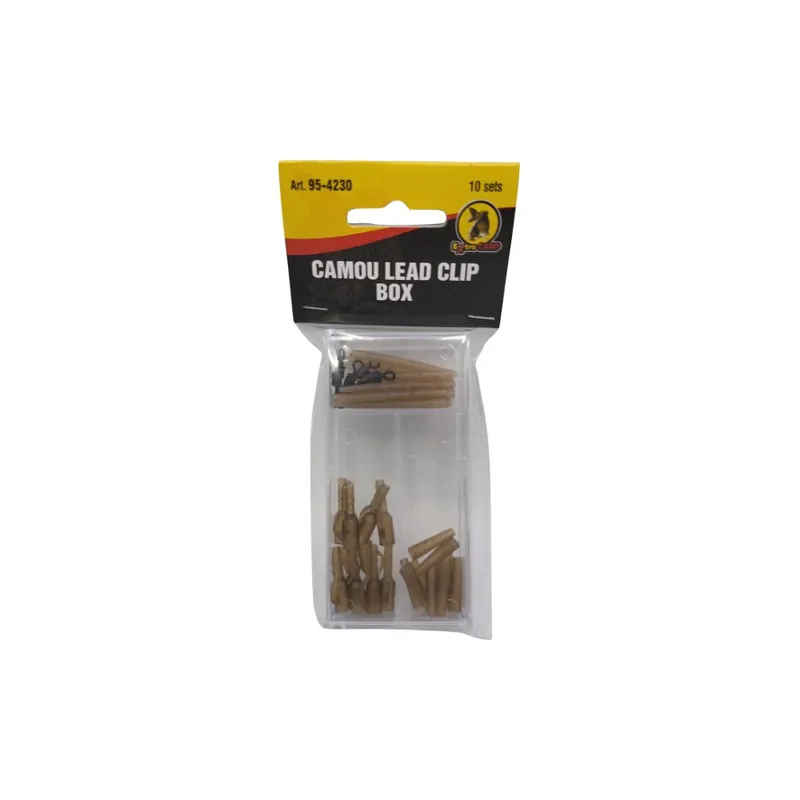 Acheter Direct Clip Plomb Extra Carp Lead Clip Box Camou (par 10)