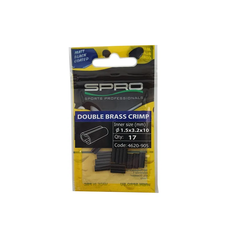 Prix Choc Tube de sertissage Spro Matte Black Double Brass Crimp par 17