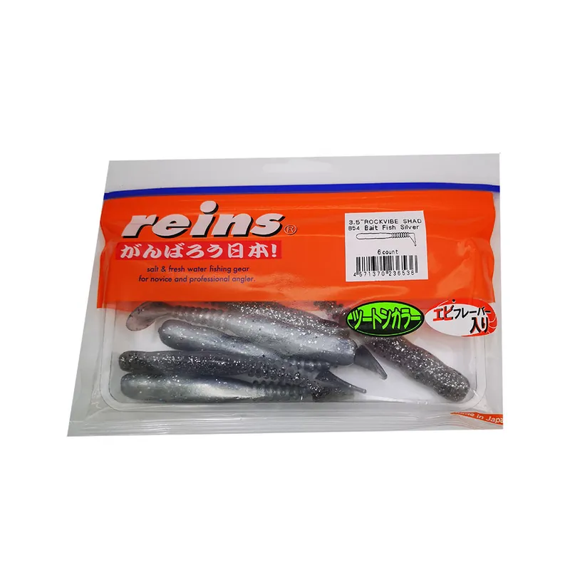 Reins Rockvib Shad 3.5‘‘ B54 Bait Fish Silver par 6 Offre Du Jour