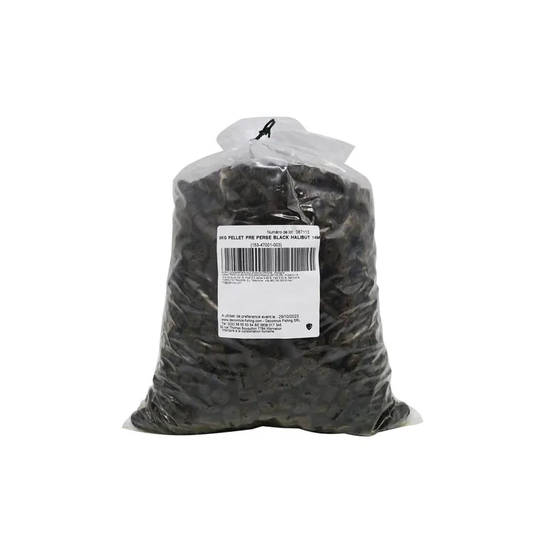 3kg Pellet Persé Black Halibut 14mm Authentique