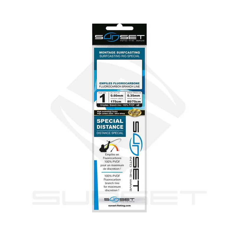 Promotion Saisonnière Bas de ligne Surfcasting RS Compet Special Long Dist Fluoro Sunset