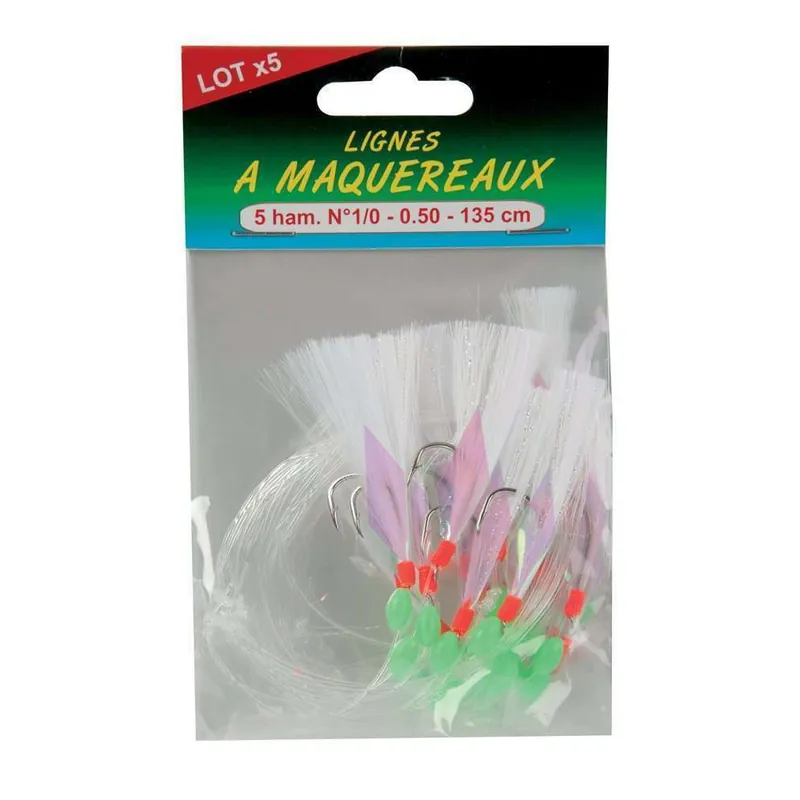 Dernière Chance Flashmer Lot De 5 Lignes « Maquereaux » – 5 Ham 1/0