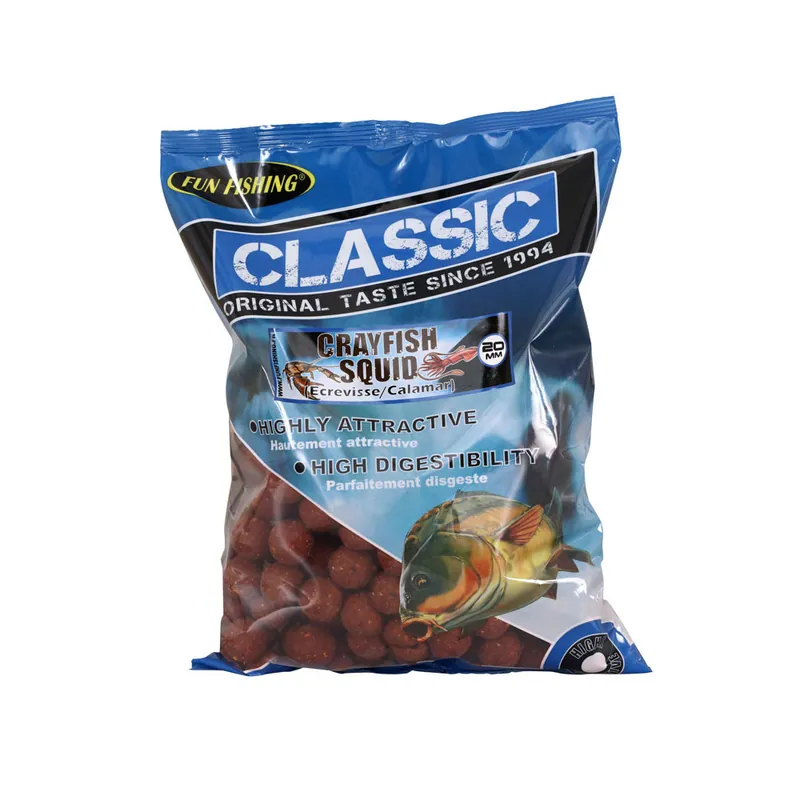 Classic Bouillettes 4kg 20mm Ecrevisse Calamar Fun Fishing Réduction