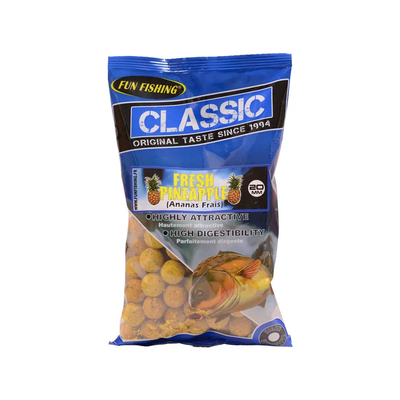 Commander Vite Classic Bouillettes 4kg 20mm Ananas Frais Fun Fishing