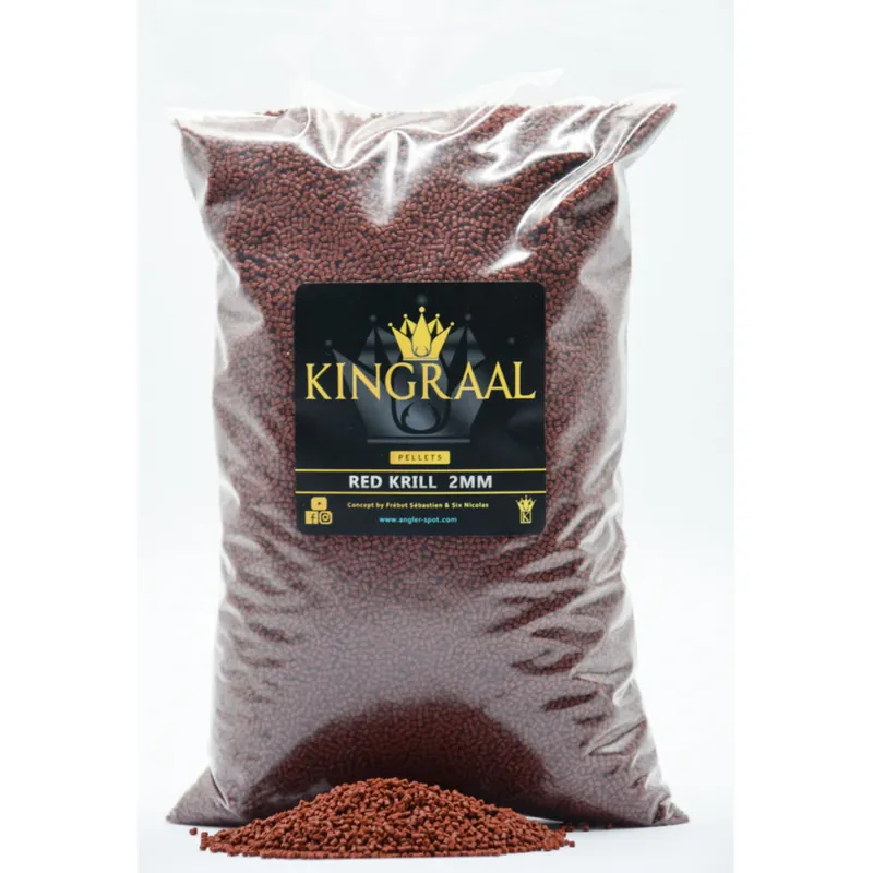 Pellet Red Krill 2 Mm 1.750Kg Kingraal Expédié Aujourd'hui