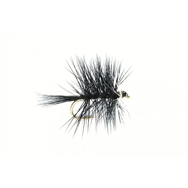 Mouche Seche Hackled Dries Bi-Visible Black Commander Vite