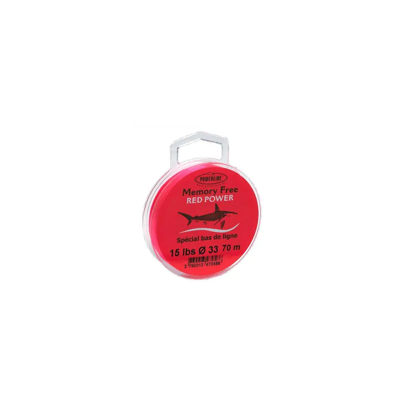 Nylon Memoryfree Rouge 70m Powerline Nouveauté
