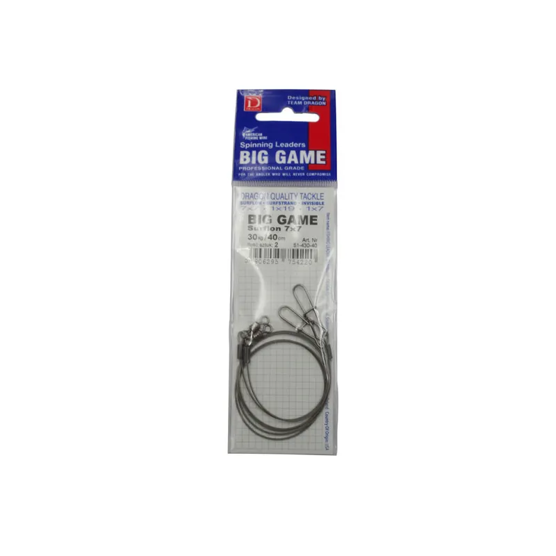 Bas ligne acier Surfstrand 7 brins 40cm Prix Promo