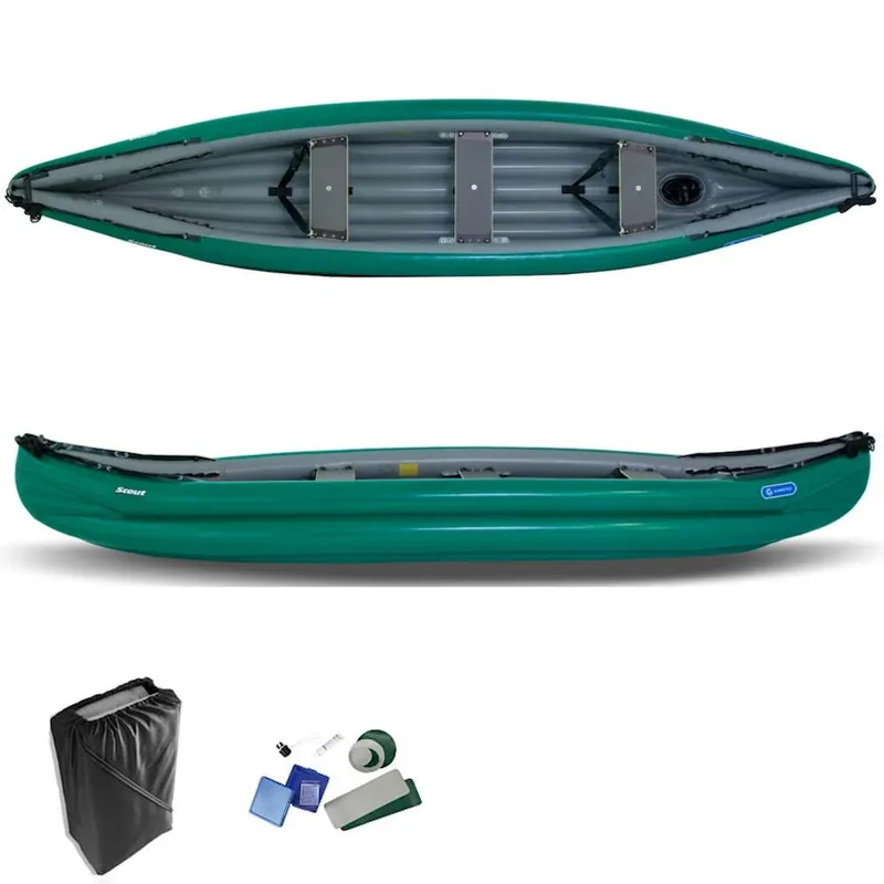 Canoe Gonflable Gumotex Scout River Vert Satisfait Ou Remboursé