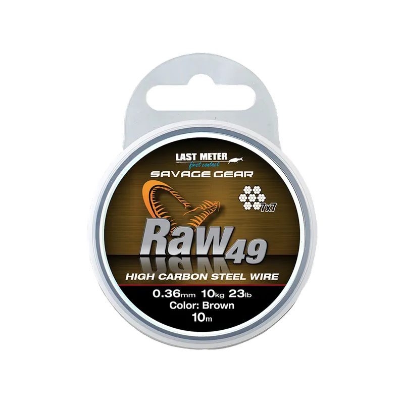 Offre Limitée Tresse Acier Uncoated Raw49 7×7 Brown 10M Savage