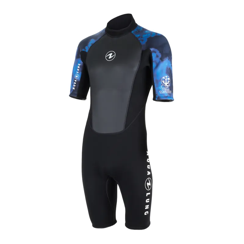 Shorty Aqualung HydroFlex – Noir/Bleu – 3mm Authentique