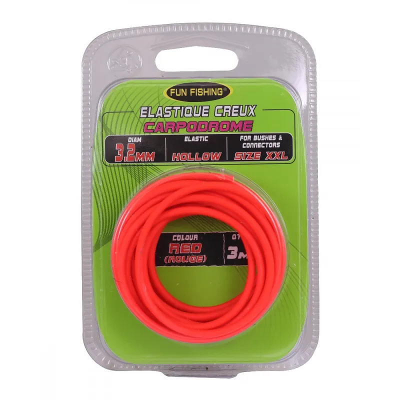Commander Vite Élastique creux rouge 3m Fun fishing