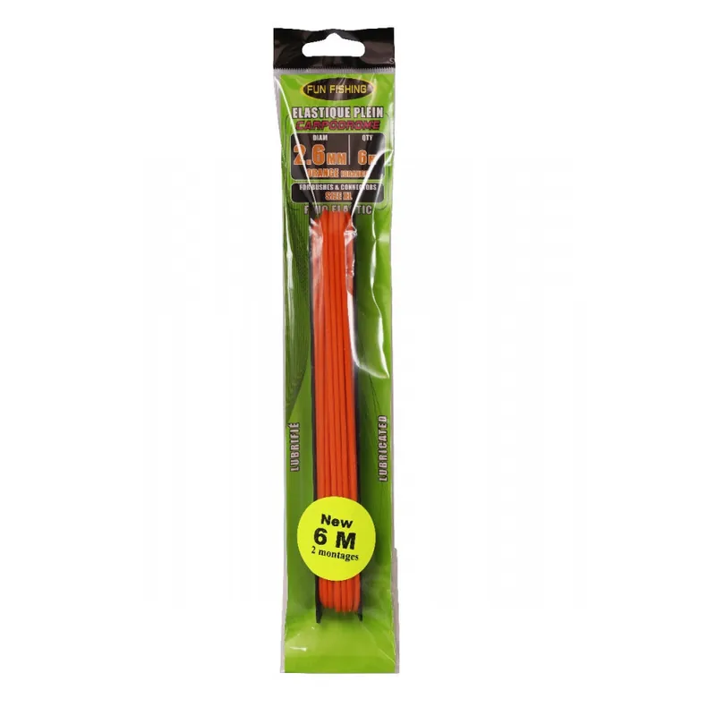 Nouvelle Collection Elastique plein 6m Orange Fun fishing