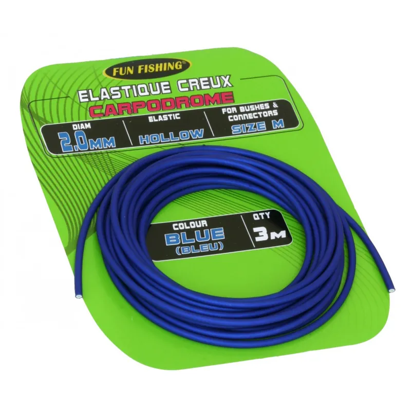 Nouvelle Collection Elastique creux 2,0mm bleu 3m Fun fishing