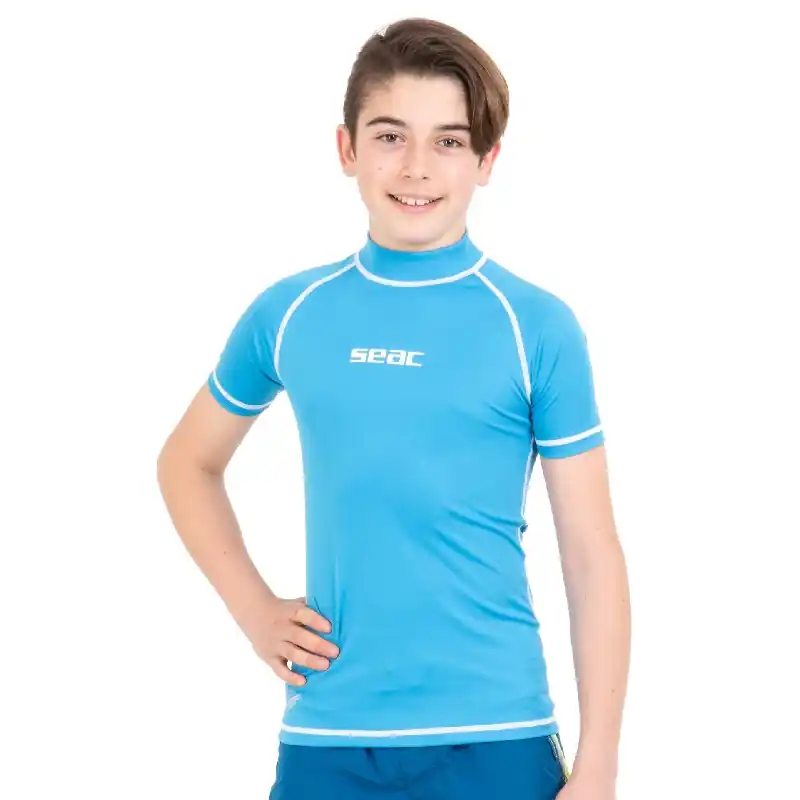 Rash guard Seac sub Garçon T-sun Short - Bleu Clair Jusqu'à Épuisement Des Stocks