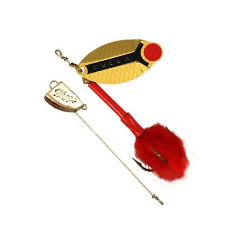 Vente Flash Meeps cuillère Lusox or pompon rouge mepps