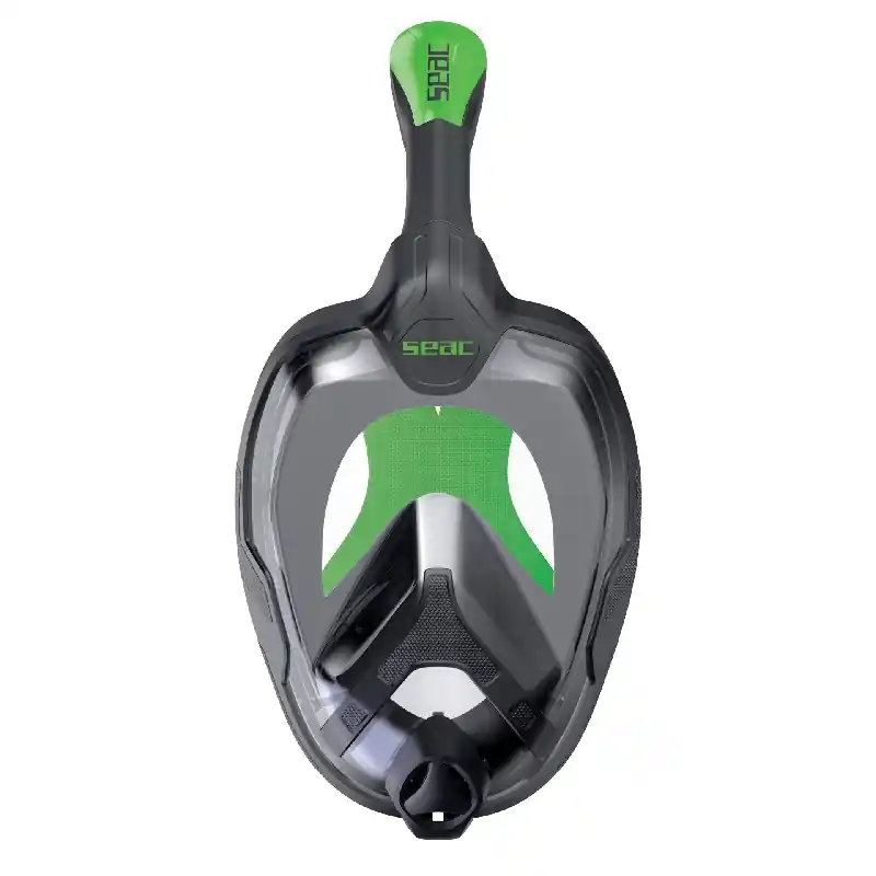 Masque facial intégral Snorkeling Seac Unica Adulte Noir/Lime L/XL Offre Exclusive