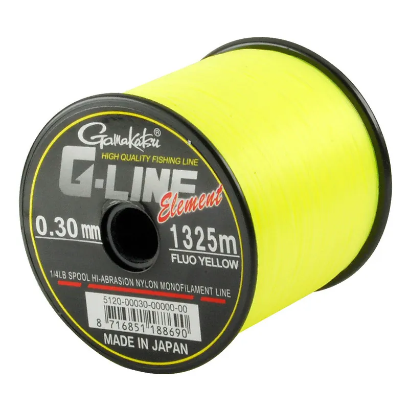 Nylon G-line Element Fluo Yellow Gamakatsu Retour Gratuit