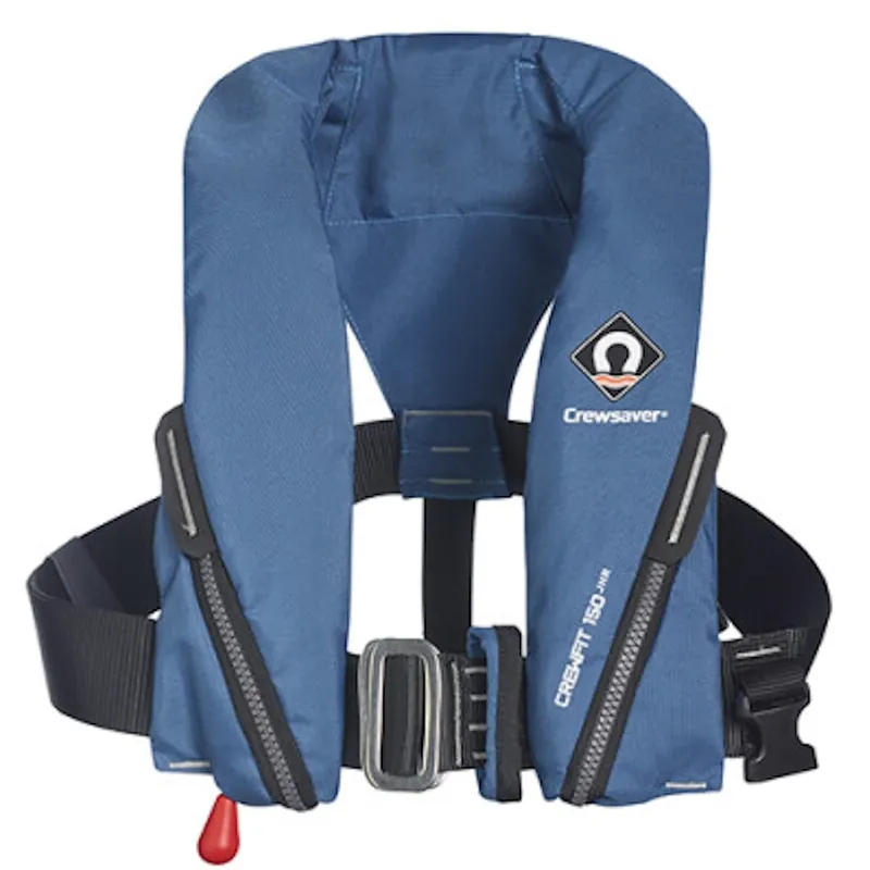 Gilet gonflable Crewsaver Crewfit 150N Junior automatique bleu + harnais Nouvelle Collection