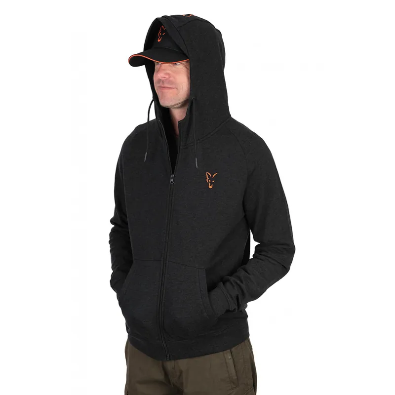 Fox collection lw hoody black et orange Nouvelle Collection