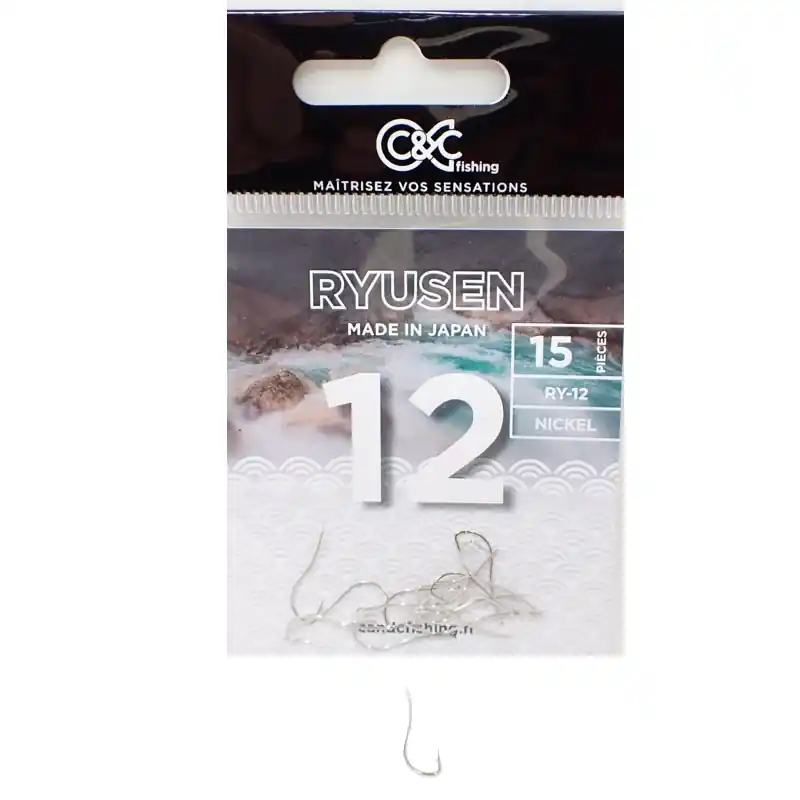Quantité Limitée Hameçon Simple C&C Fishing Ryusen Nickel