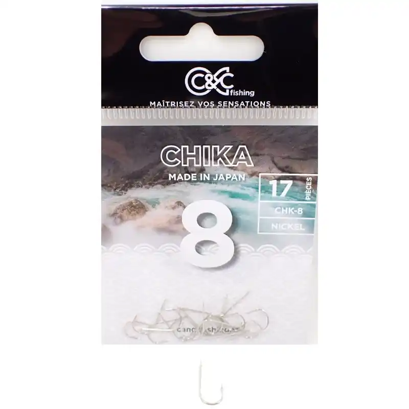 Vente Directe Hameçon Simple C&C Fishing Chika Nickel – n°12