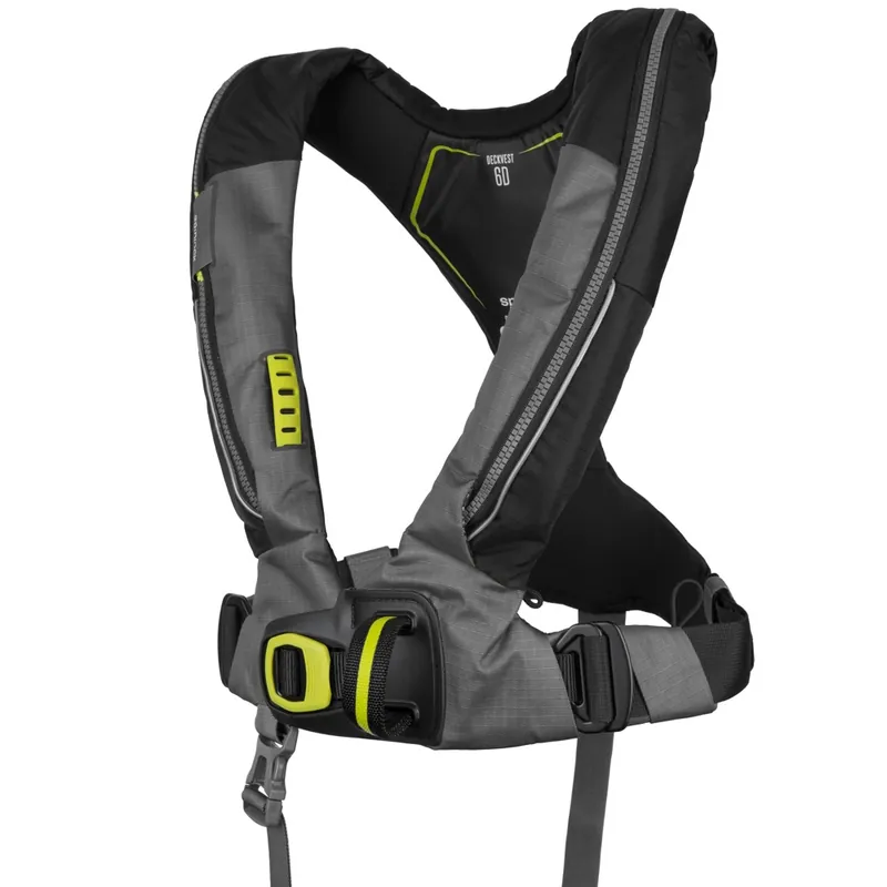 Nouvel Arrivage Gilet gonflable Spinlock 6D Deckvest 275 N Automatique Noir + Harnais